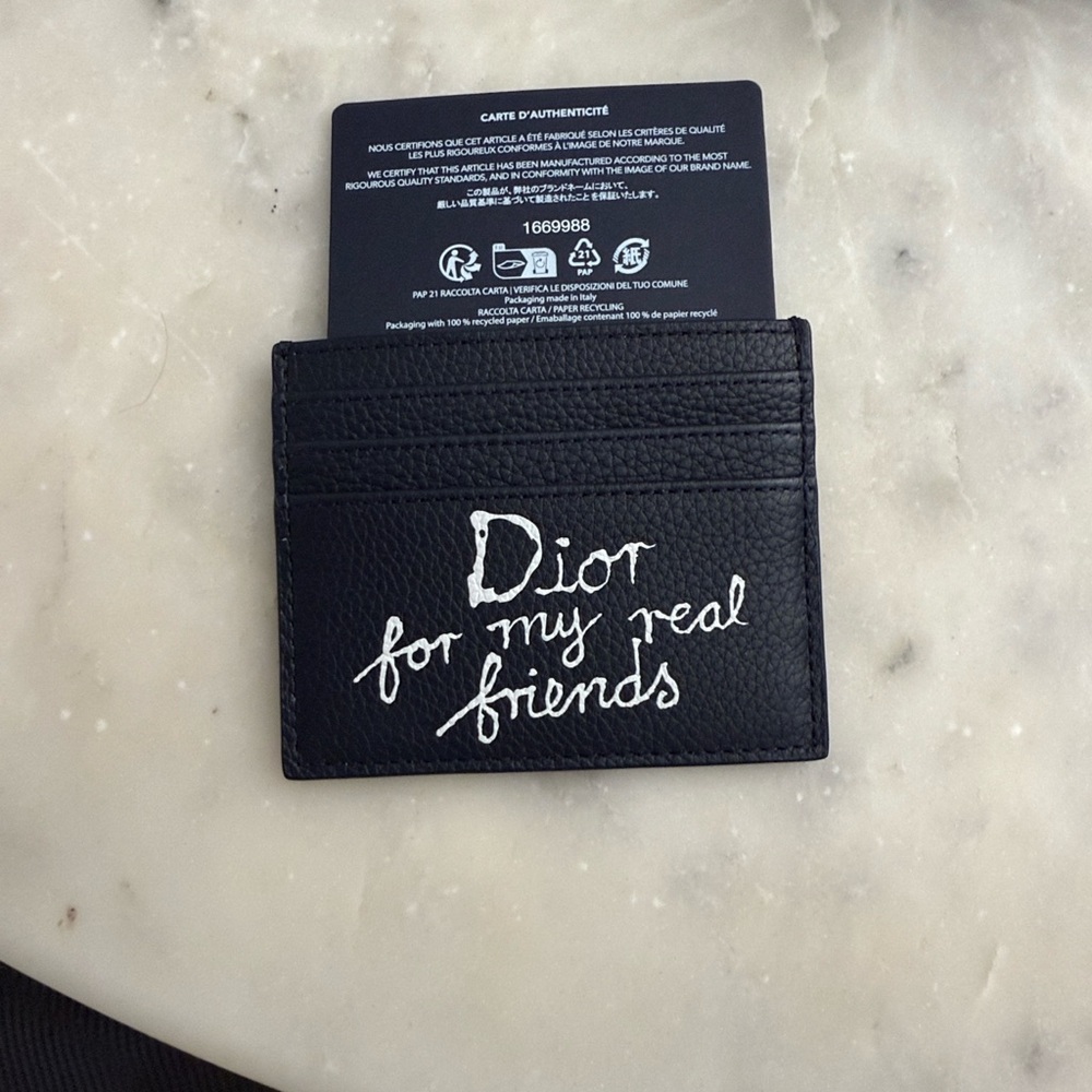 Dior Navy and White Card Holder - Picture 7 of 7
